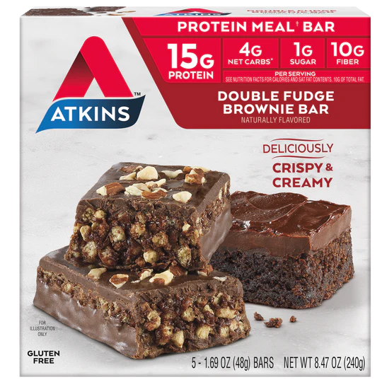 Atkins Double Fudge Brownie Protein Bars