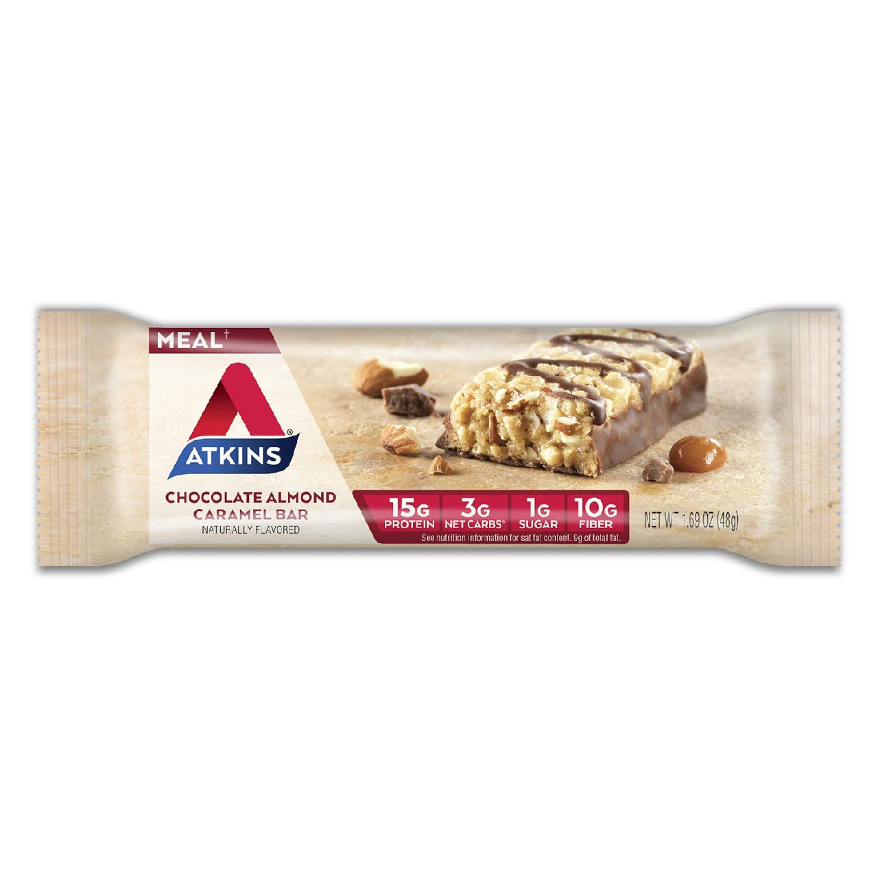 Atkins Chocolate Almond Caramel Bar (Single Bar)