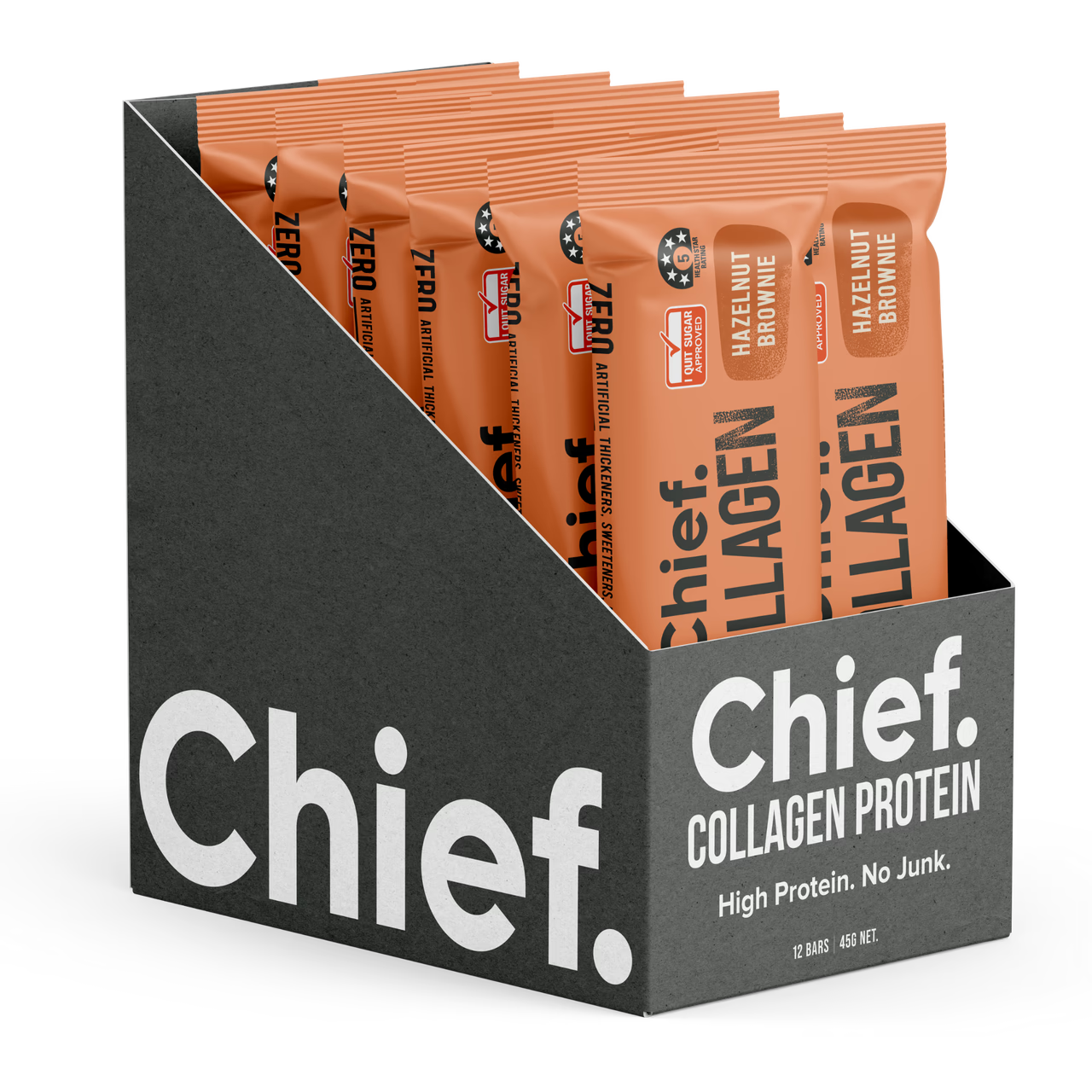 Chief Collagen Hazelnut Brownie Protein Bars