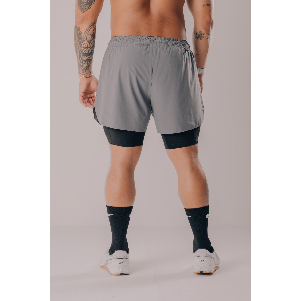 بالم فيت كور 2 في 1 شورت، رمادي
