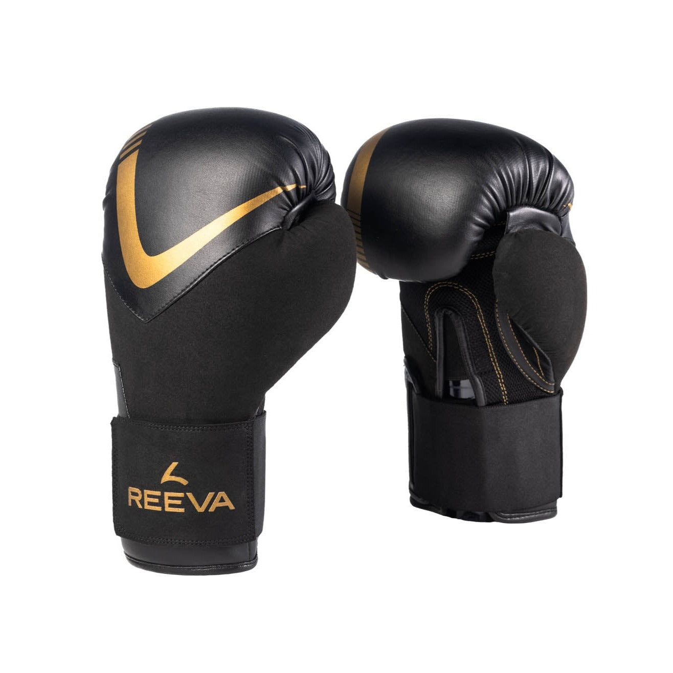 Reeva Boxing Gloves Leather, Gold
