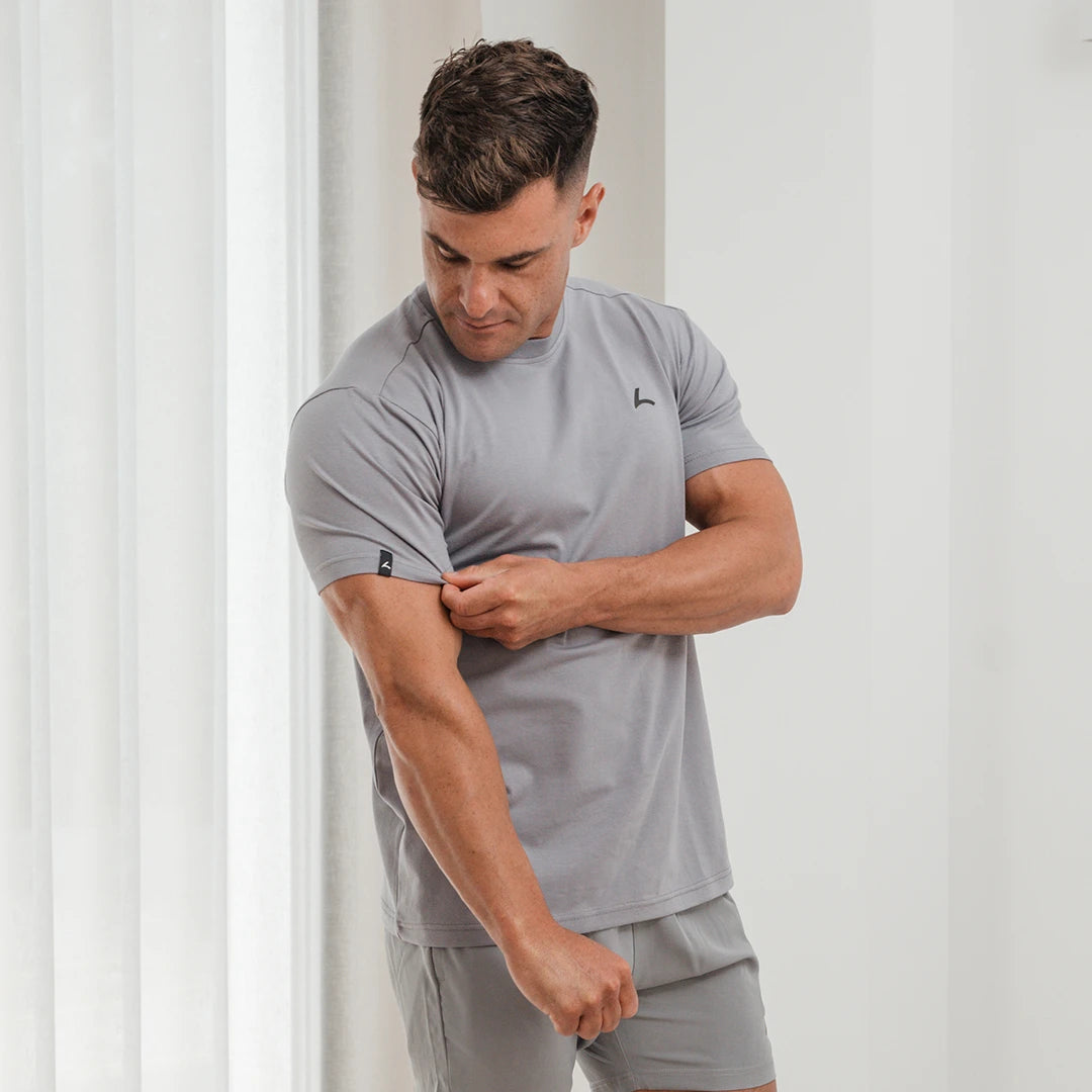 Reeva Premium Active Tee, Light Grey