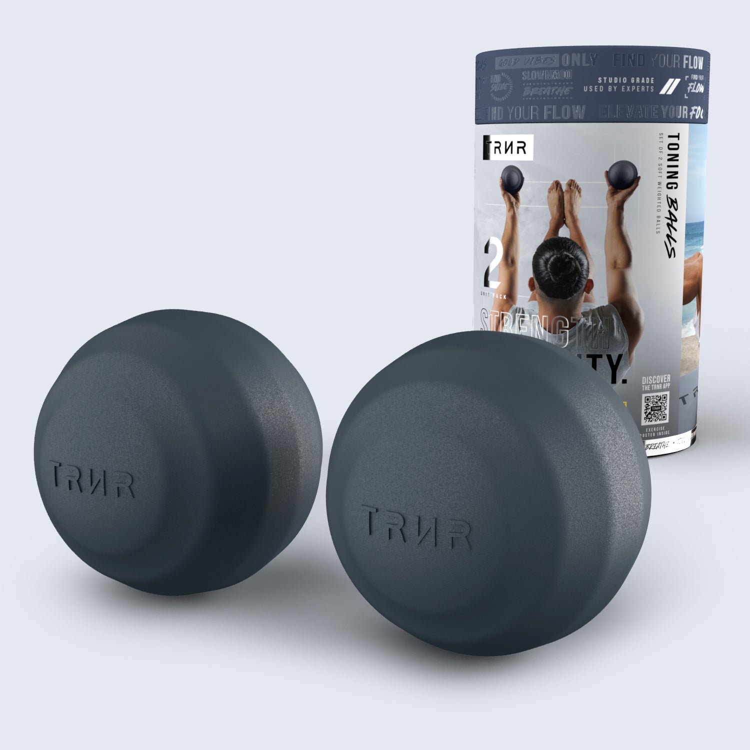 TRNR Toning Balls 2 x 1 kg - Midnight Blue