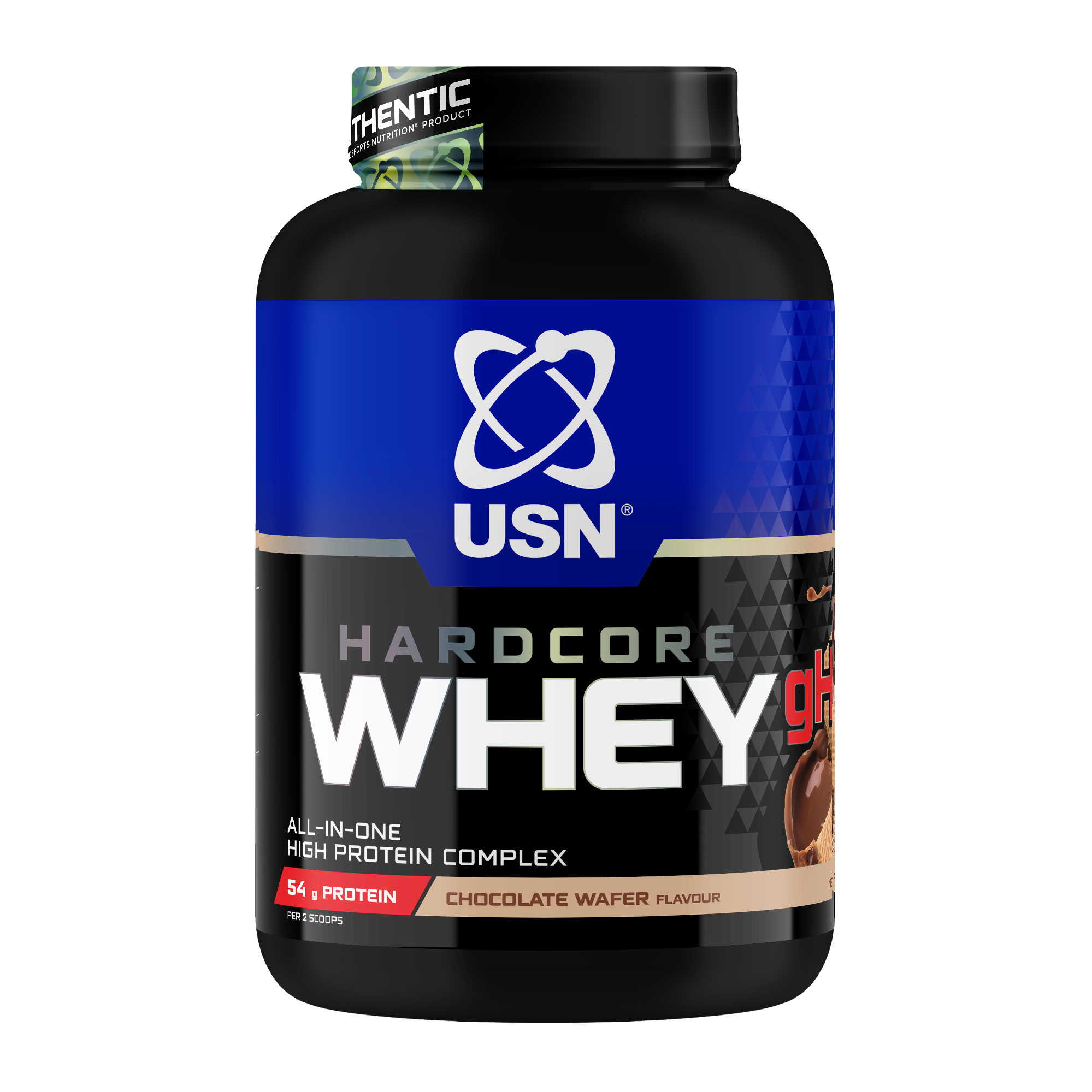 USN Hardcore Whey GH – Chocolate Waffer, 2kg
