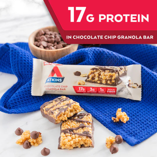 Atkins Chocolate Chip Granola Bar – 12 Pack