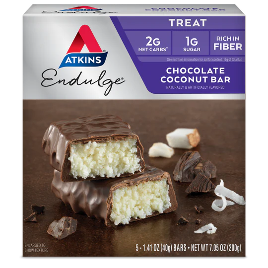 Atkins Chocolate Coconut Bar (Pack of 5 bars)