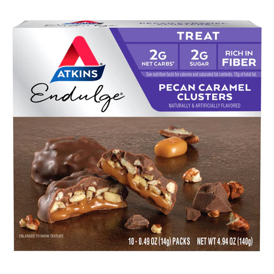 Atkins Pecan Caramel Clusters (Pack of 10)