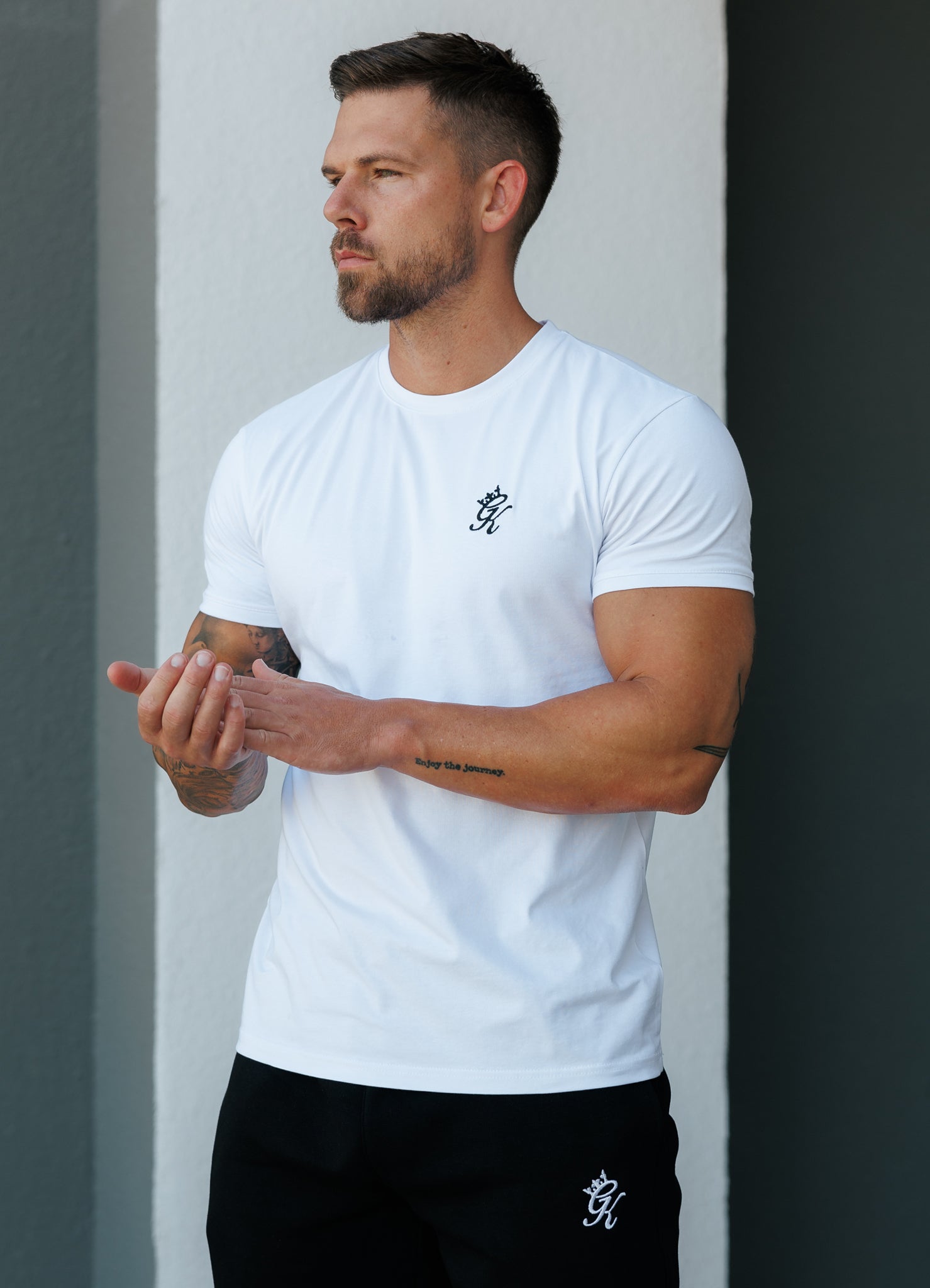 Gym King Fundamental Jersey Tee - White