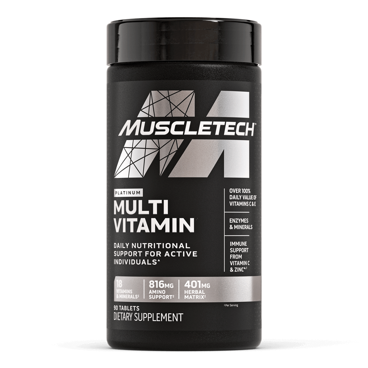 MuscleTech 100% Platinum Multivitamin 90 Tablets