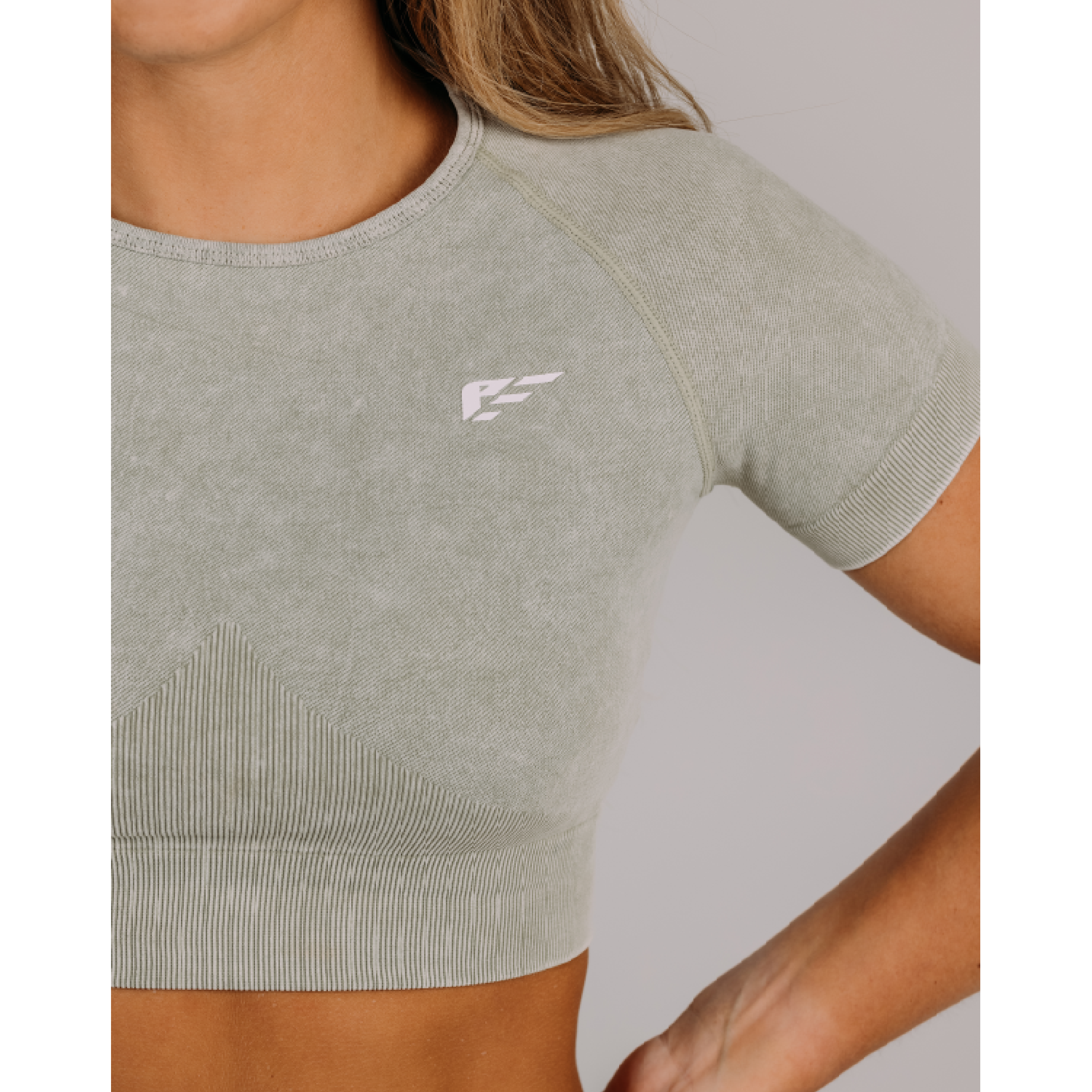 تي شيرت Palmfit Apex بدون خياطة، أخضر فاتح