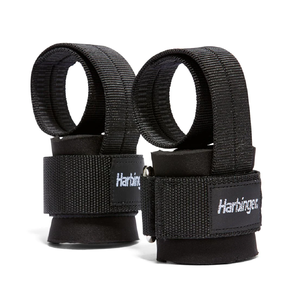 أشرطة رفع مبطنة بمقبض كبير من Harbinger مقاس 11.5 بوصة باللون الأسود