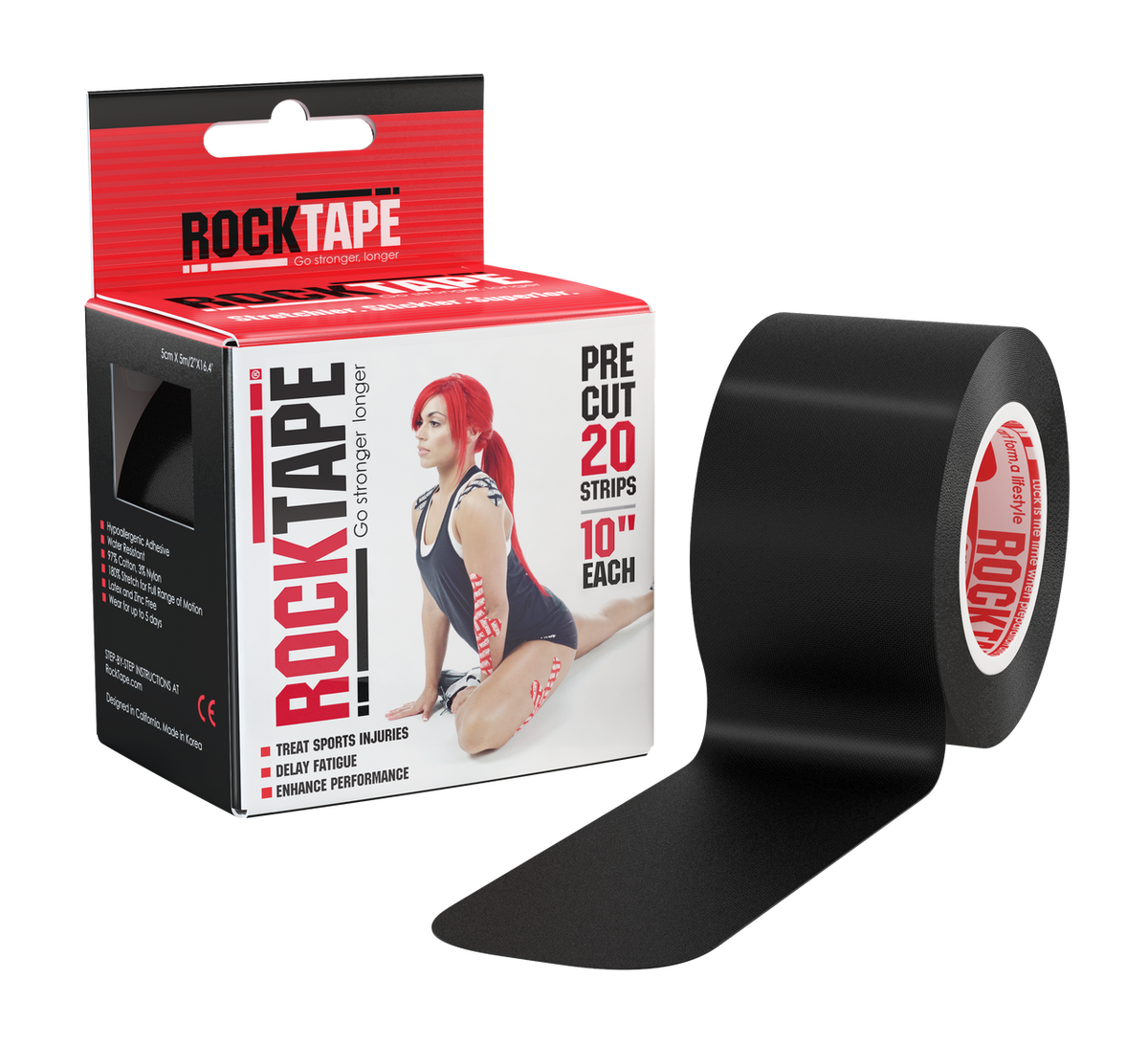 Rocktape 2" Pre-cut INTL, 20 Strips
