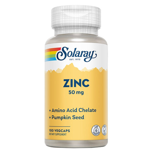 Solaray Zinc 50 mg, 100's Veg Capsules