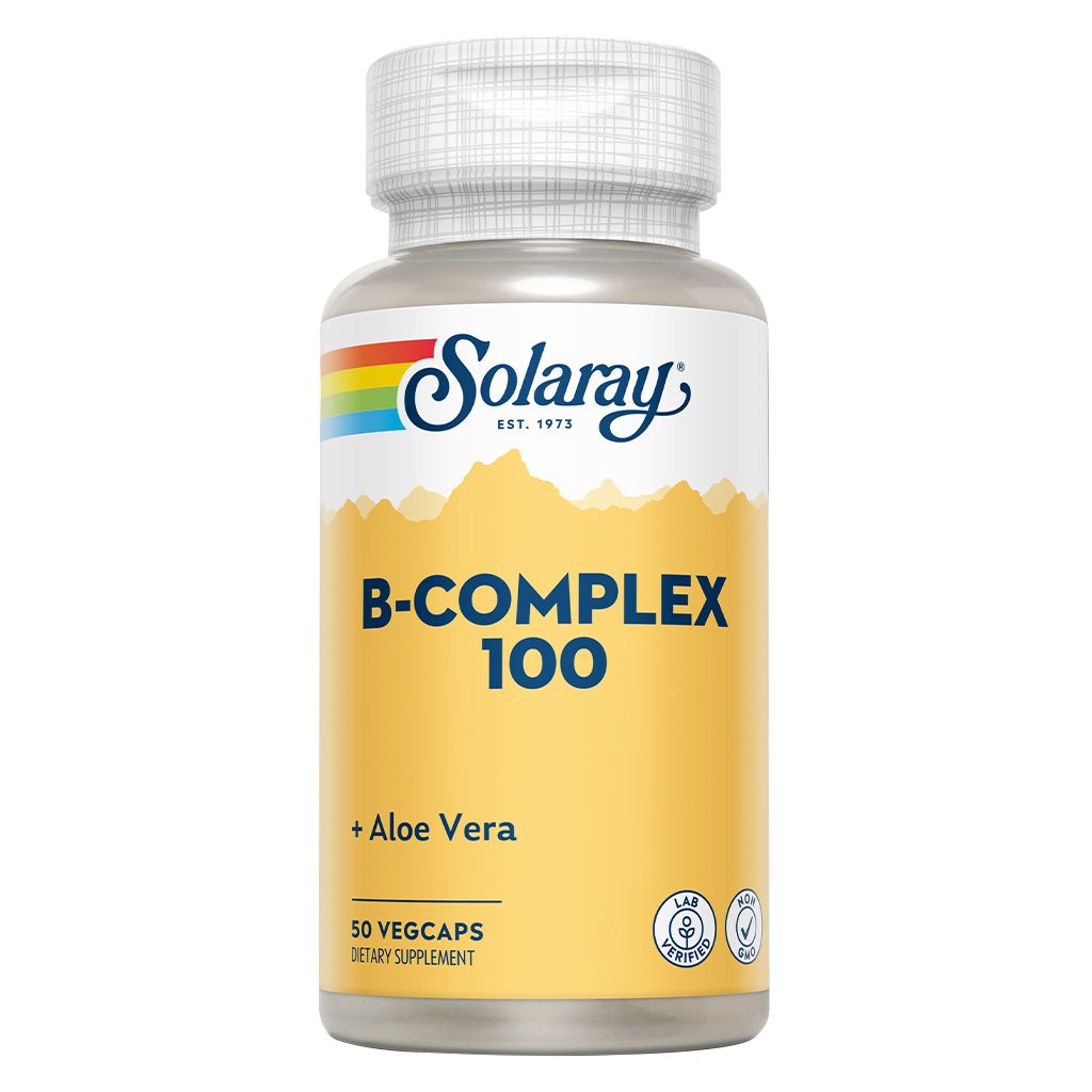 Solaray B-Complex 100 With Aloe Vera, 50 VegCaps