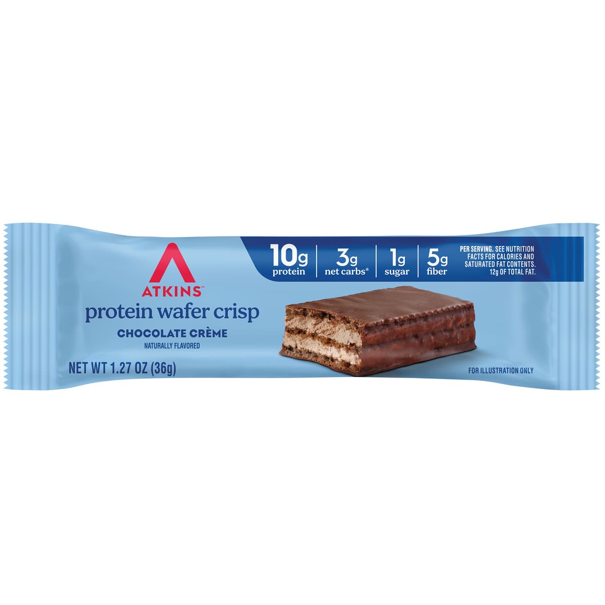 ATKINS Snack Wafer Chocolate Crème, 5packs(36G per bar)