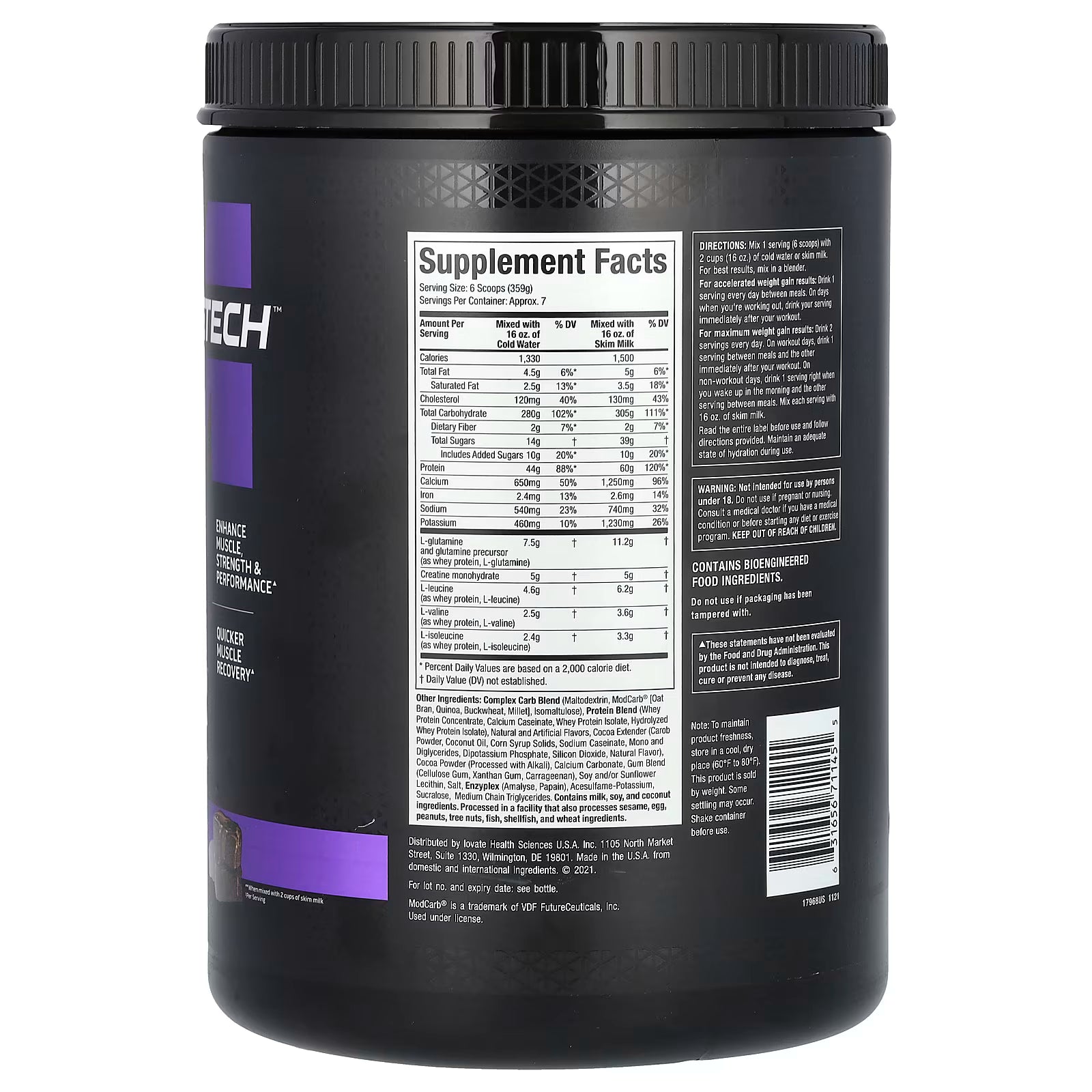 MuscleTech 100% Mass Gainer 5.15 lbs (2.33 kg)