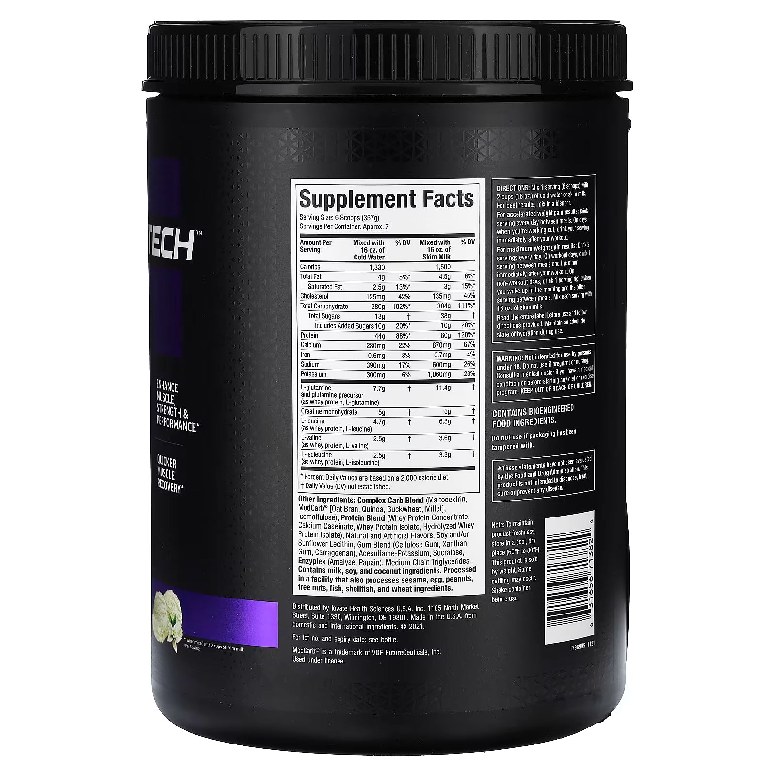 MuscleTech 100% Mass Gainer 5.15 lbs (2.33 kg)