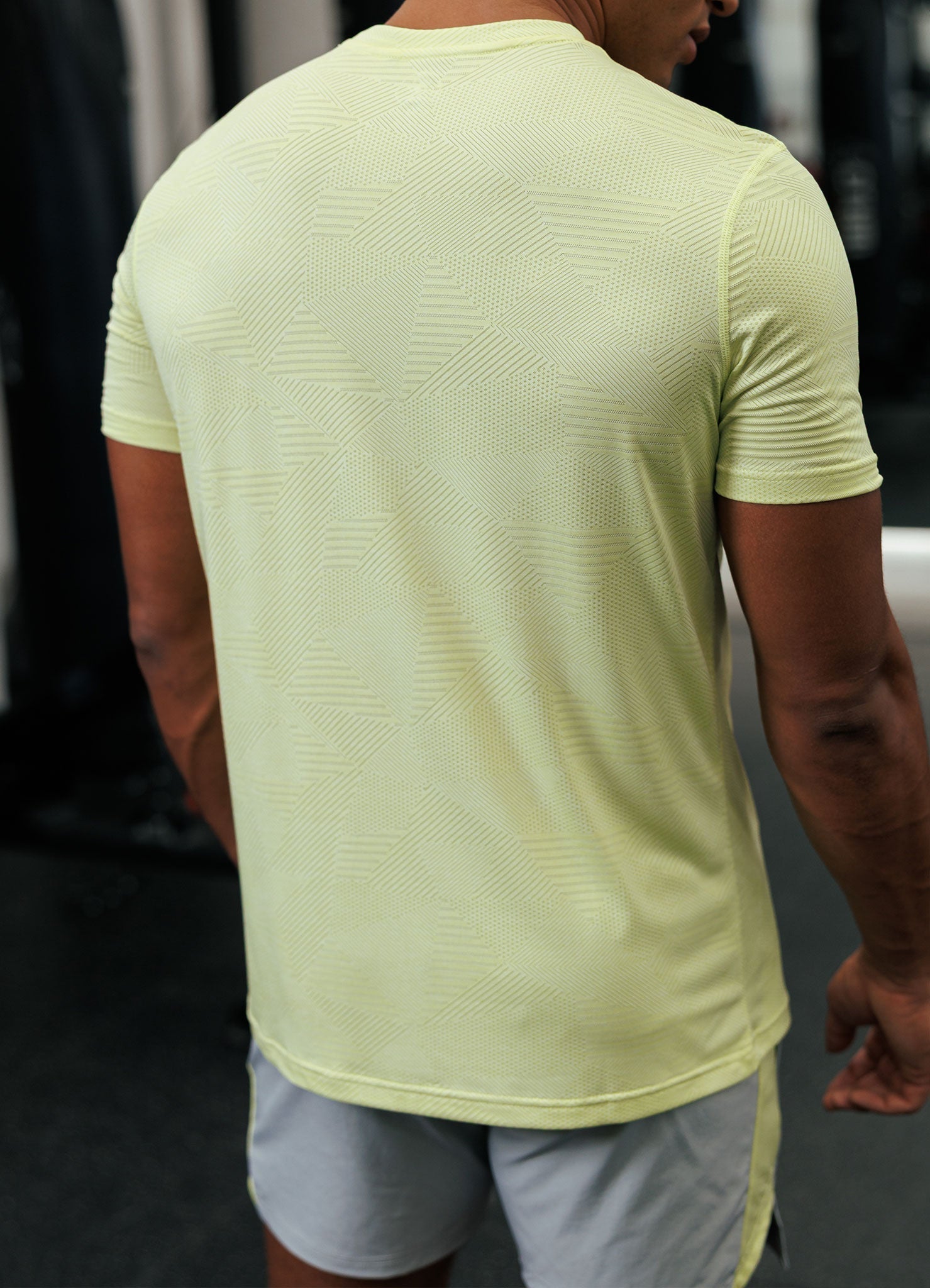 Gym King Geometric Knit Tee - Limelight