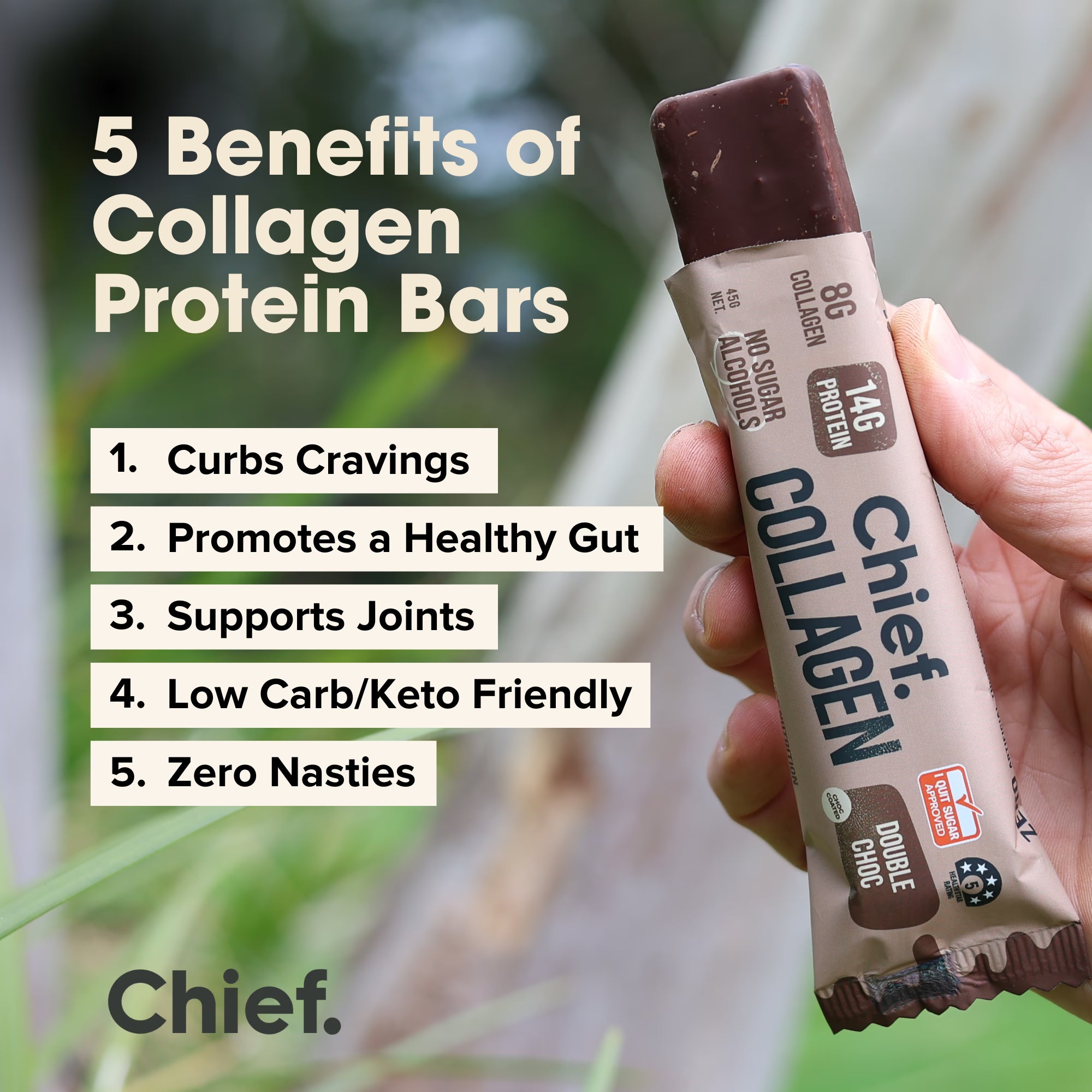 Chief Collagen Protein Double Chocolate Bars