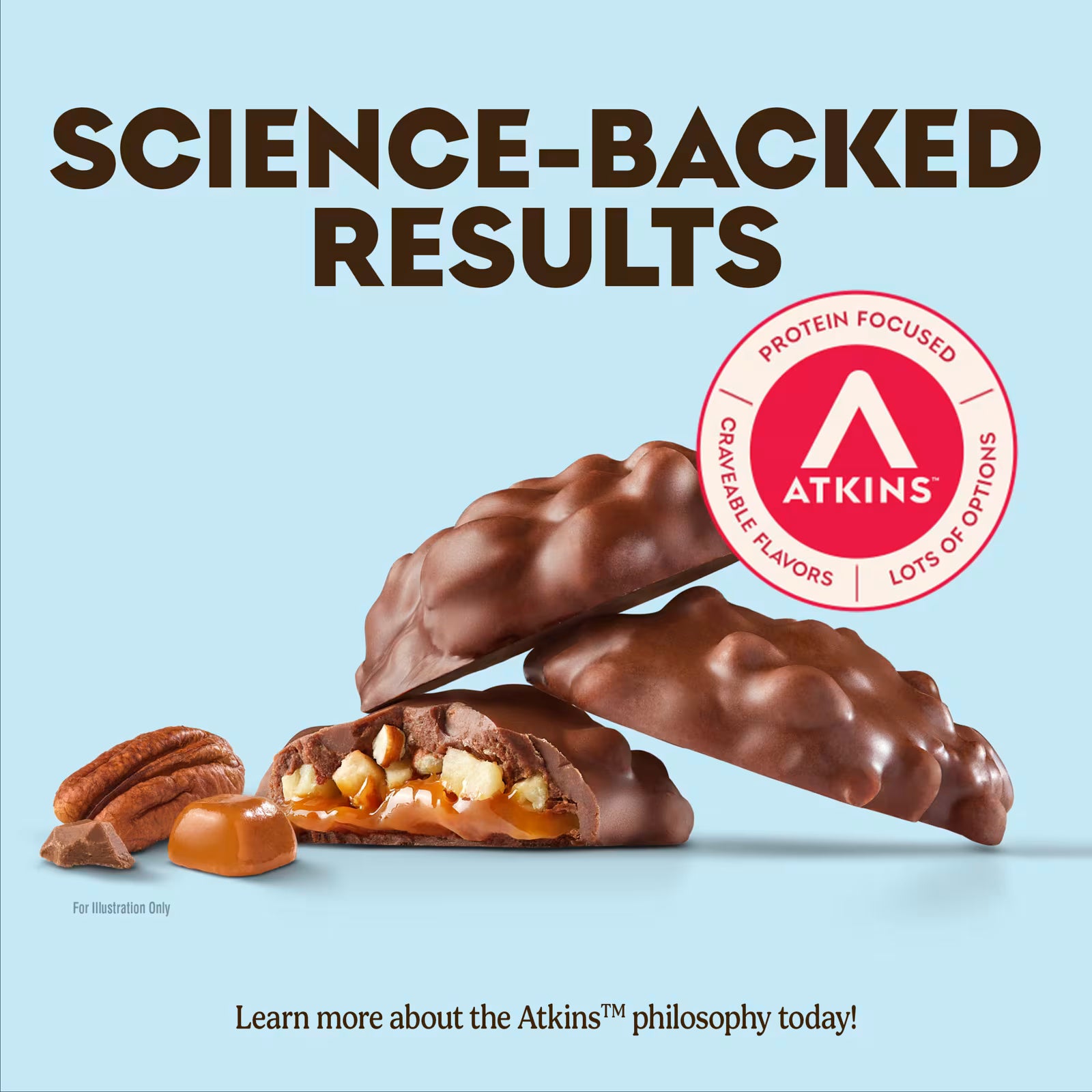 Atkins Pecan Caramel Clusters (Pack of 10)