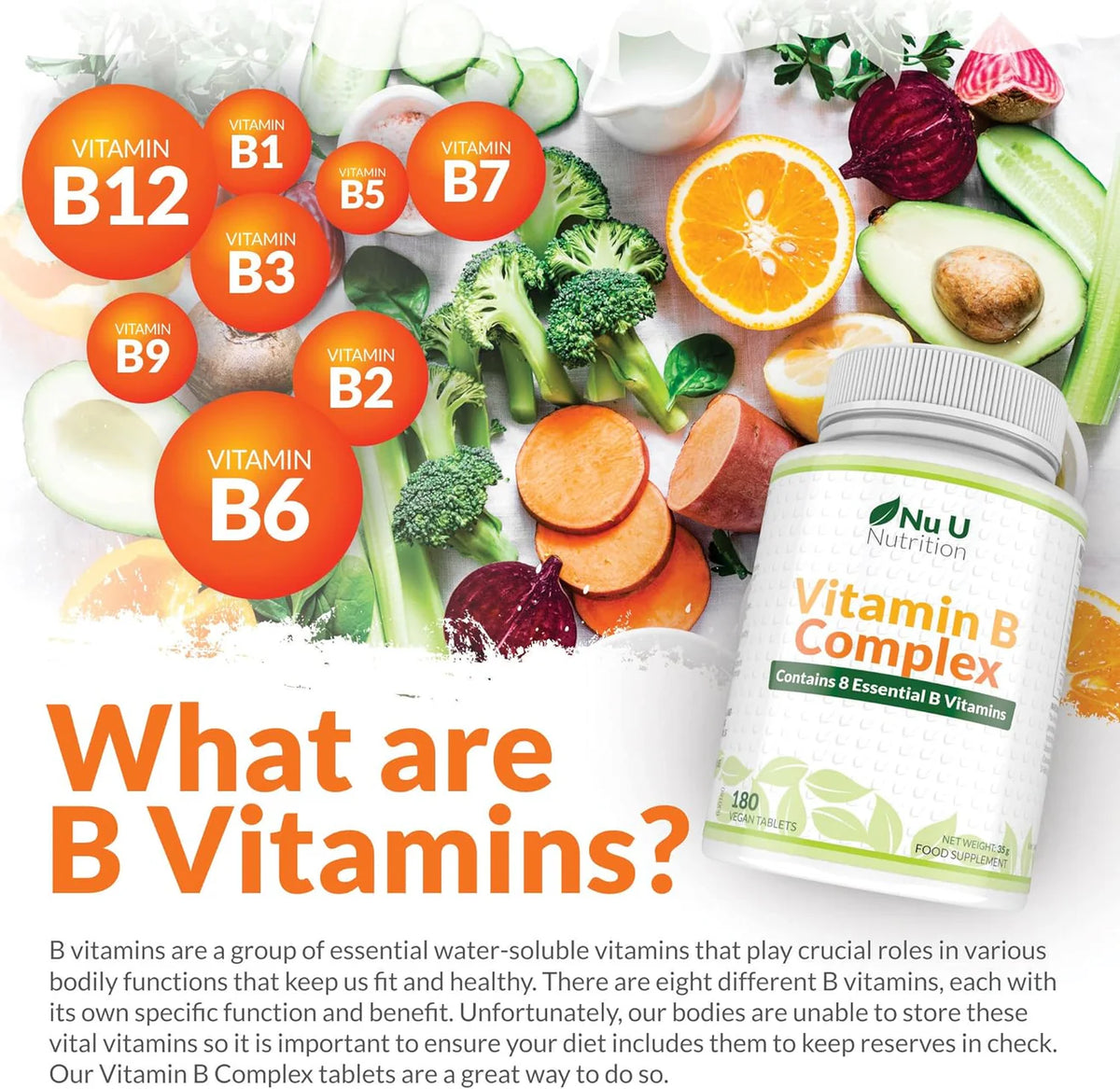 Nutrin B Complex Nu U Nutrition Vitamin B Complex in UAE | Essential Vitamin for Energy