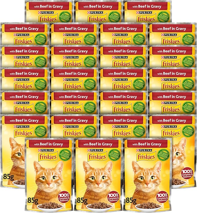 Purina Friskies Pouch Beef 85g  X 26 Sachets (Pcs)