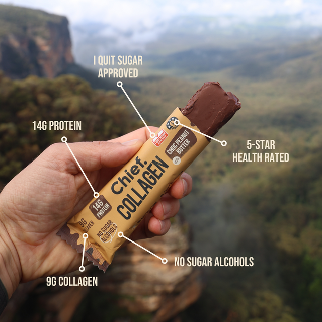 Chief Collagen Protein Choc Peanut Butter Bar (12 bars)