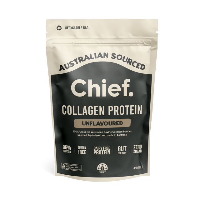 Chief Grass-fed Collagen Protein Powder 450 grams (30 serves)