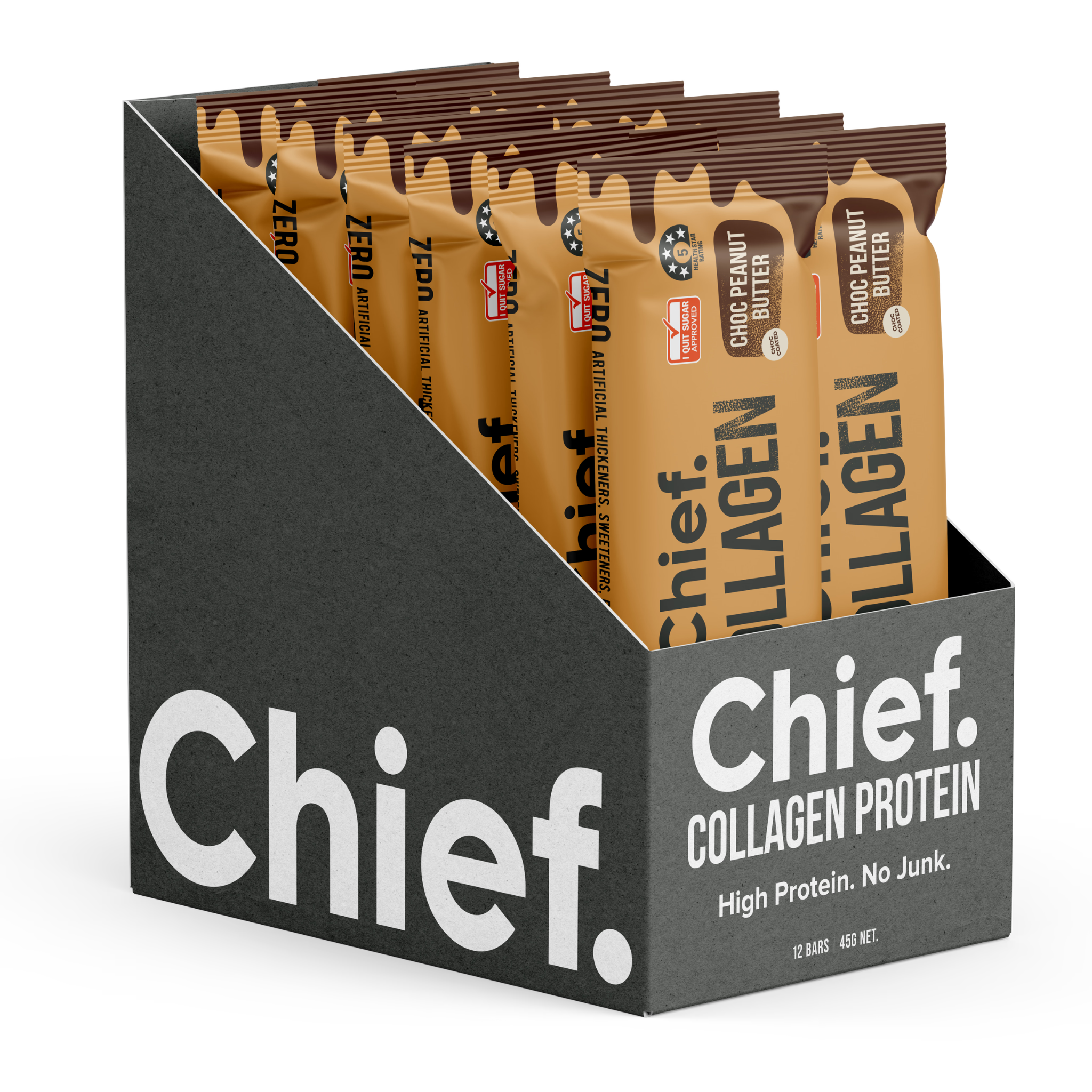 Chief Collagen Protein Choc Peanut Butter Bars