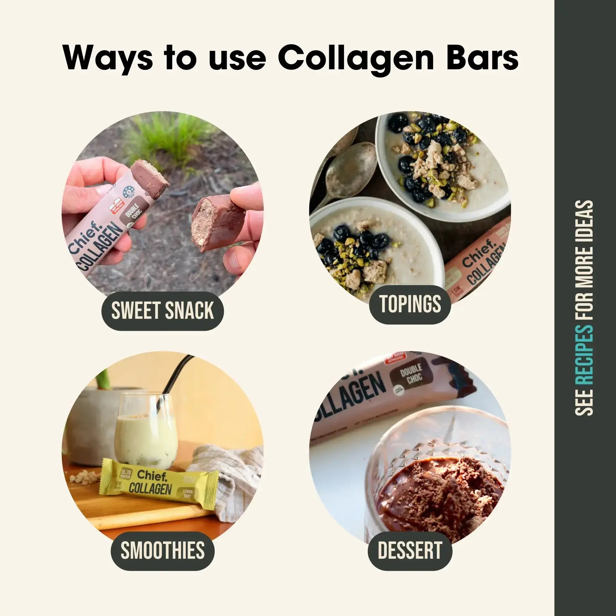 Chief Collagen Protein Choc Peanut Butter Bars