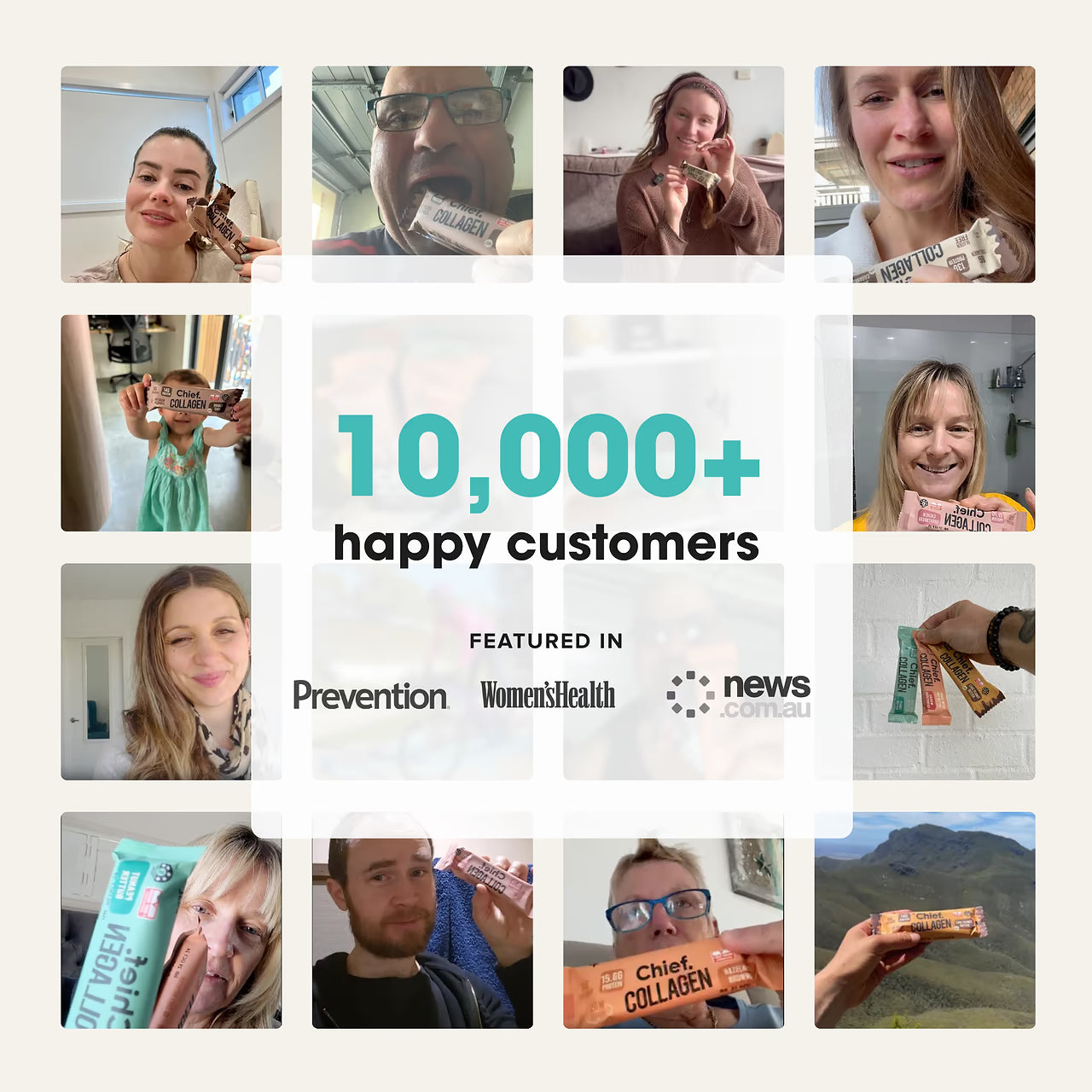 Chief Collagen Hazelnut Brownie Protein Bars