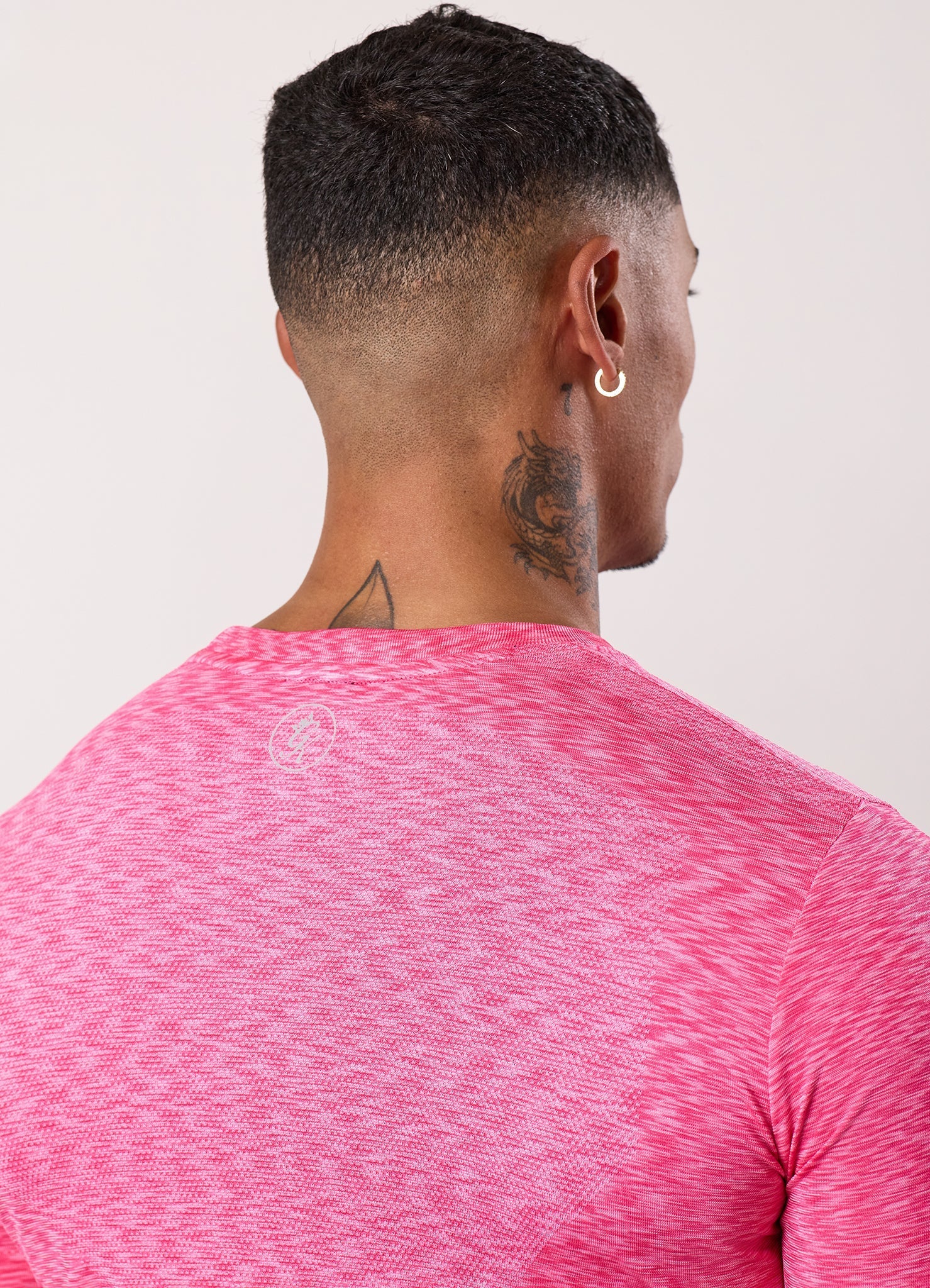 Gym King Energy Seamless Space Dye Tee - Hot Pink Multi