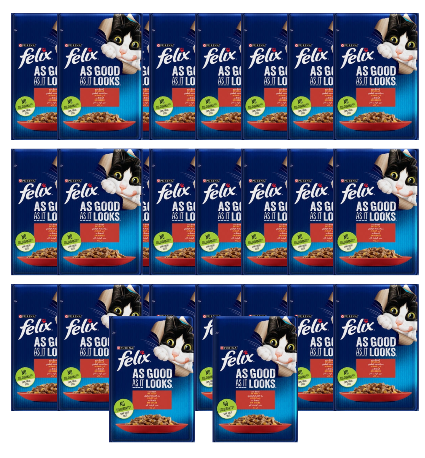 Purina Felix Beef Pouch 85g X 26 Sachets (Pcs)