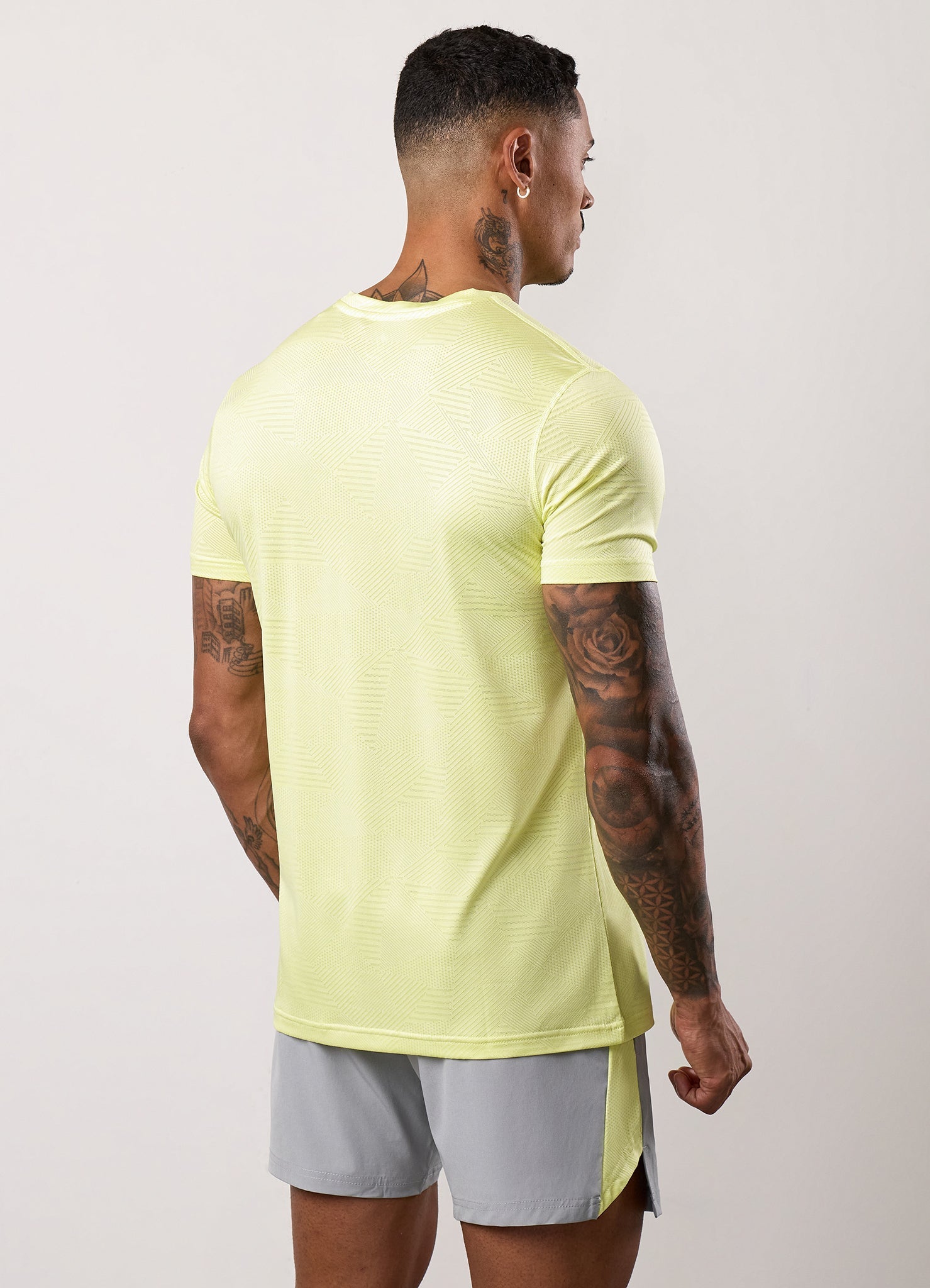 Gym King Geometric Knit Tee - Limelight