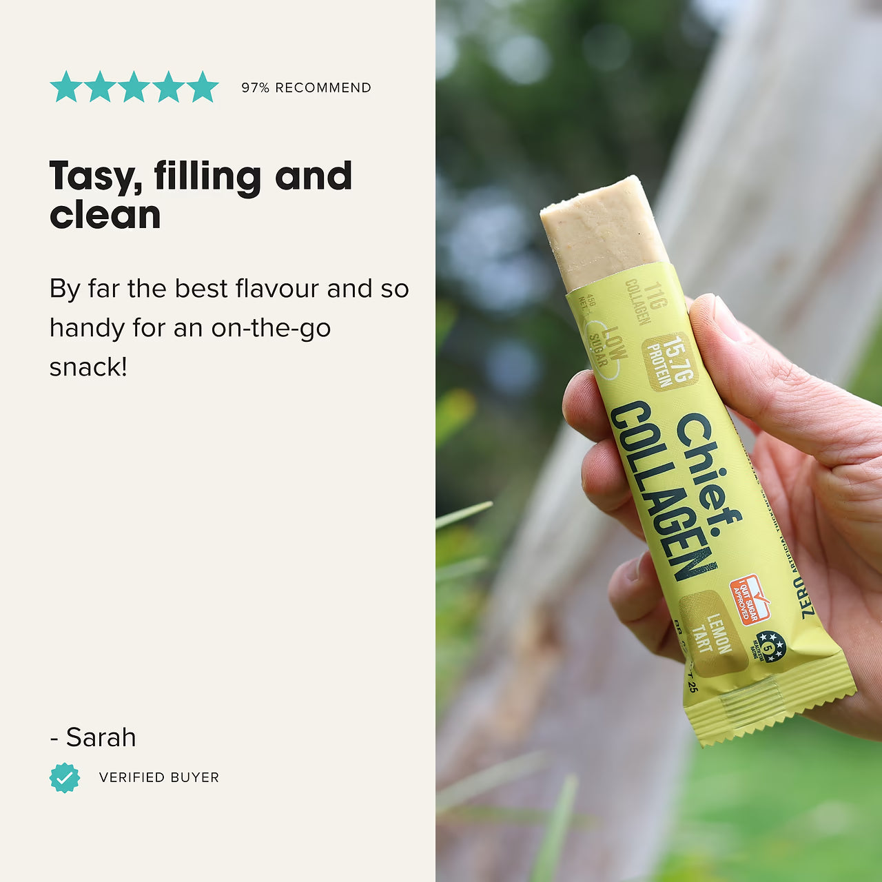 Chief Collagen Lemon Tart Protein Bars