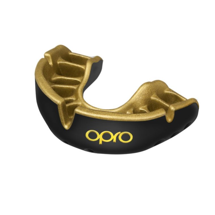 OPRO Gold Level Black - Competition Level Self-Fit Mouthguard