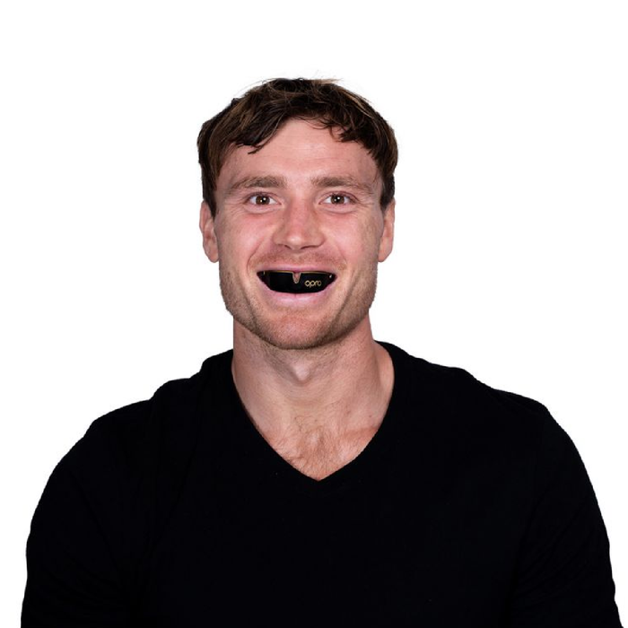 OPRO Gold Level Black - Competition Level Self-Fit Mouthguard