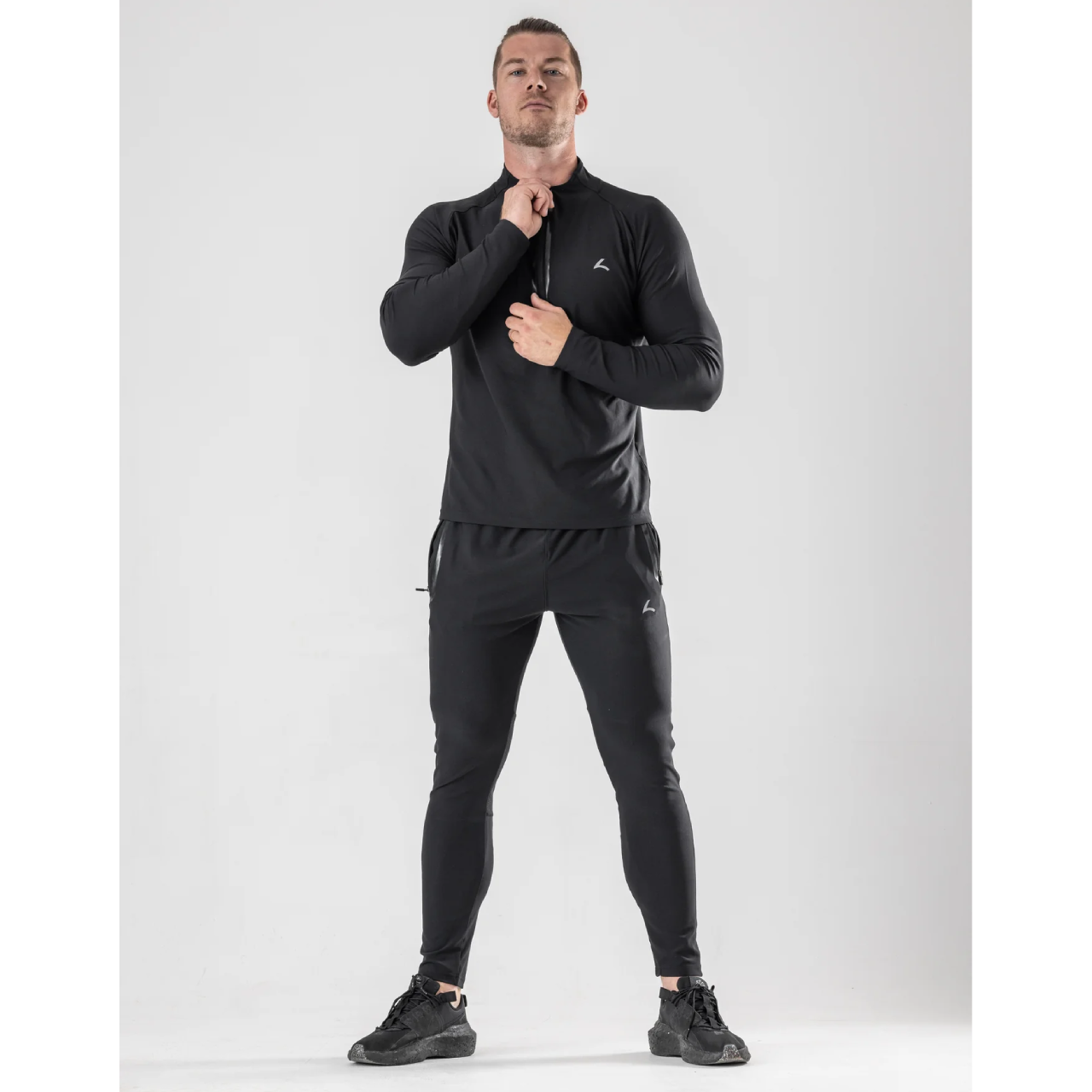 Reeva Performance Training Suit Zwart Reflective Zipper