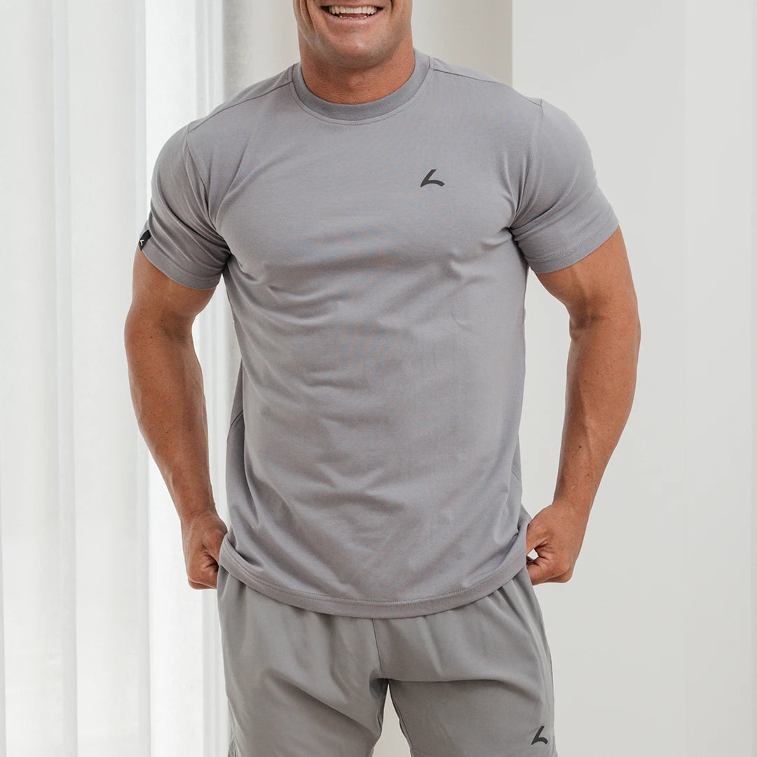 Reeva Premium Active Tee, Light Grey