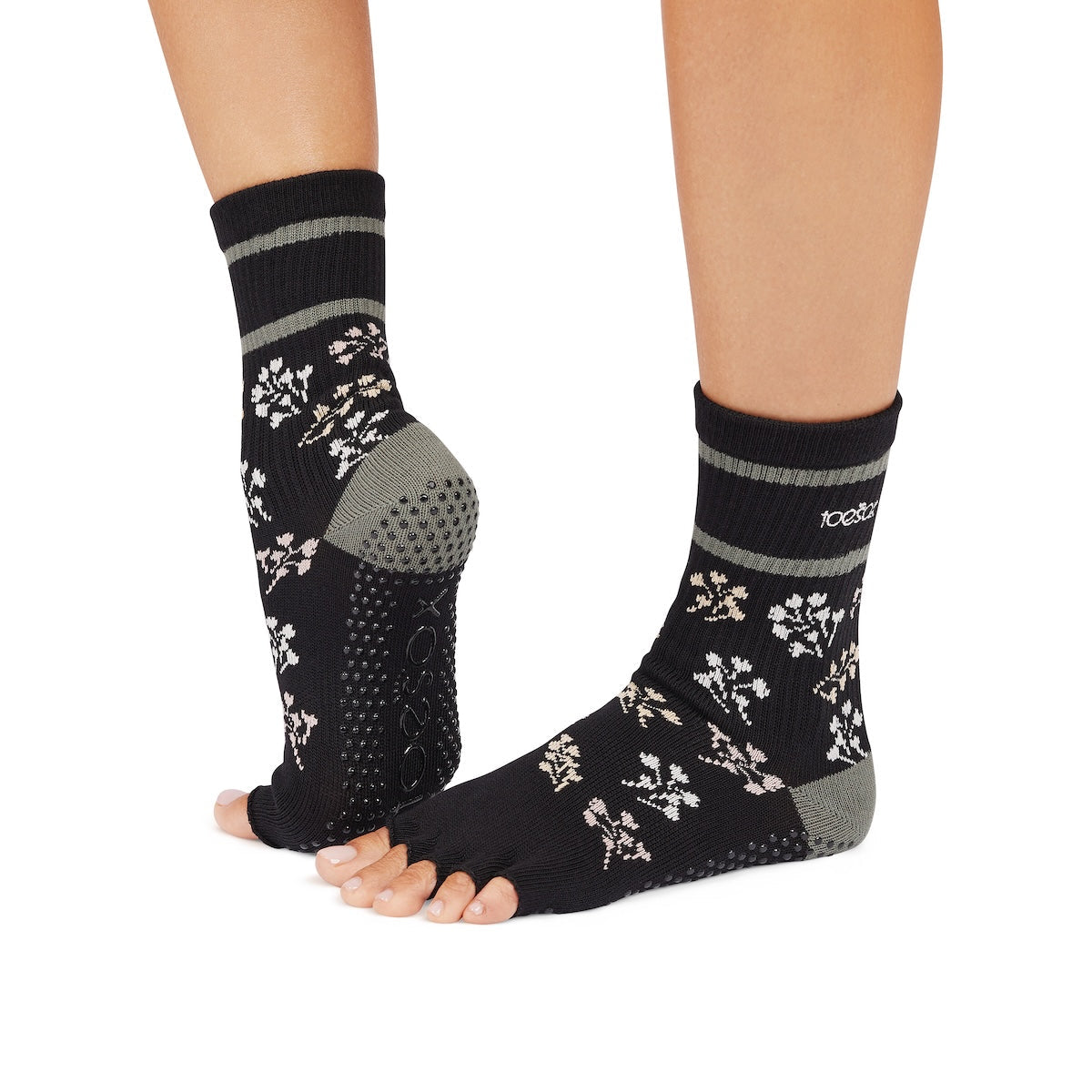 ToeSox Half Toe Crew Grip Socks