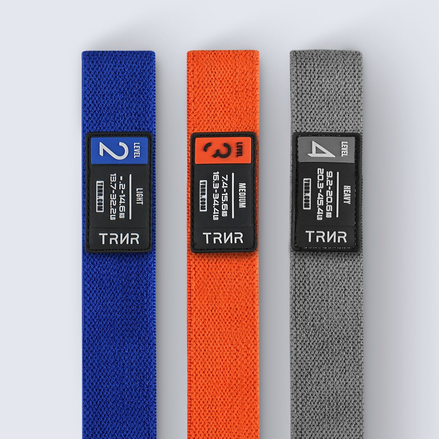 TRNR Strength Bands 3 Pack, Long Woven Resistance Loops