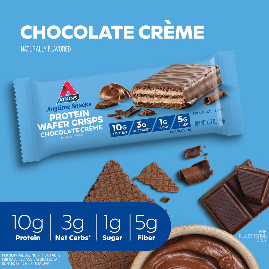 ATKINS Snack Wafer Chocolate Crème, 5packs(36G per bar)