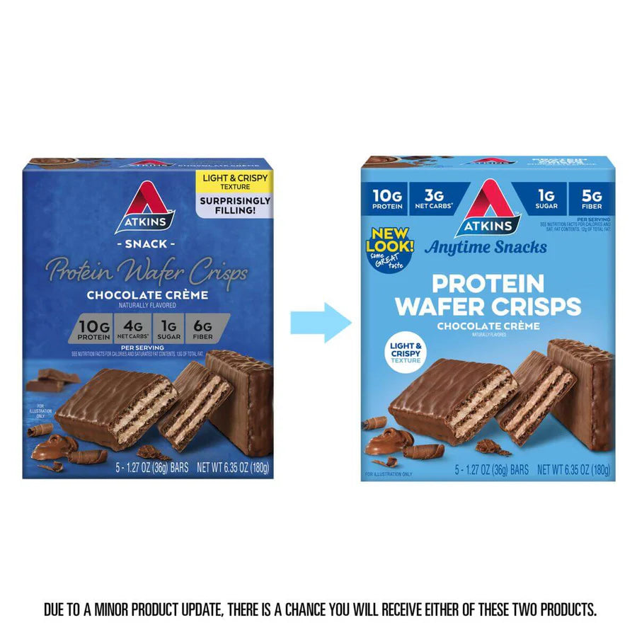 ATKINS Snack Wafer Chocolate Crème, 5packs(36G per bar)