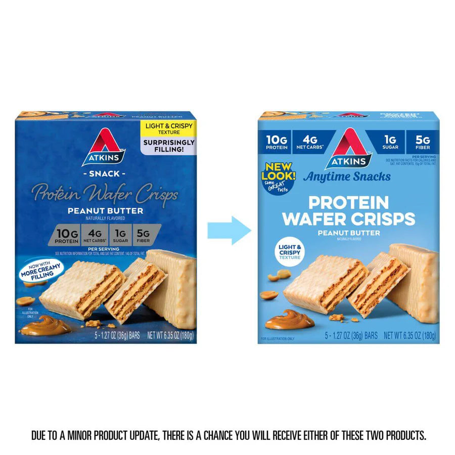 ATKINS Snack Wafer Peanut Butter - 5 Pack (36g per Bar)