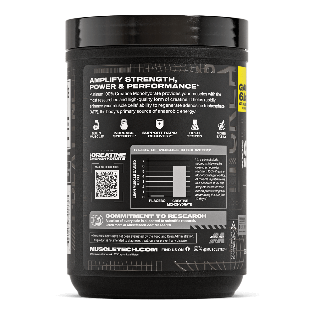 MuscleTech Platinum 100% Creatine Monohydrate 400g