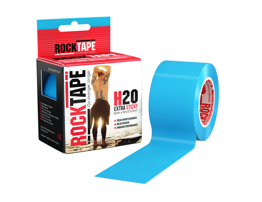 Rocktape H2O Extra Sticky Kinesiology Tape - Blue (5cm x 5m)