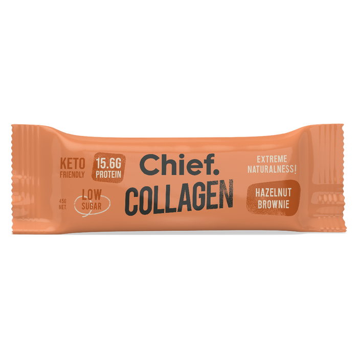 Chief Collagen Hazelnut Brownie Protein Bars (12 Bars)