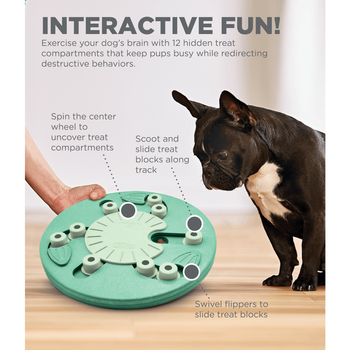 Nina Ottosson by Outward Hound Dog Worker Green Interactive Treat Puzzle Dog Toy