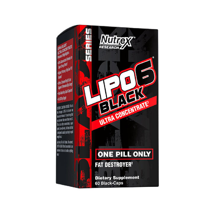 Nutrex Lipo 6 Black Ultra Concentrate Fat Destroyer, 60 Capsules
