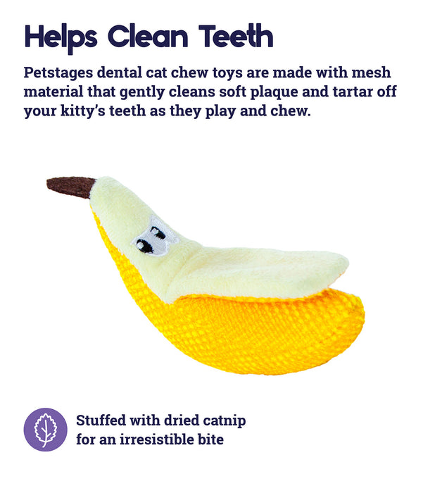 Petstages Dental Banana Catnip Cat Chew Toy